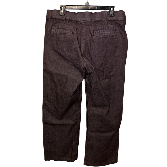 Lee Riders No Gap Waistband Brown Denim Pants Comfort Stretch Size 14 - Picture 2 of 3